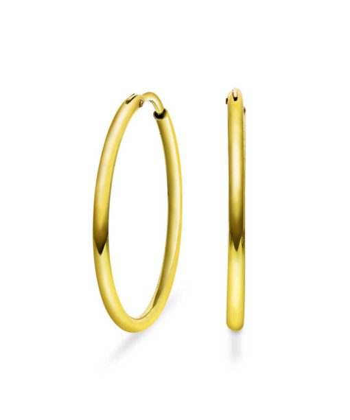 Øreringer i sølv, 30 mm