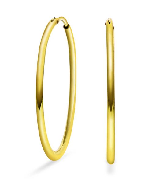 Øreringer i sølv, 45 mm