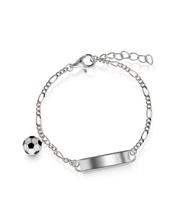 Armbånd i sølv med fotball