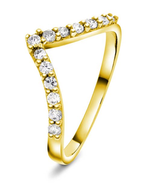 Ring i gull med diamant 0,26 ct wsi