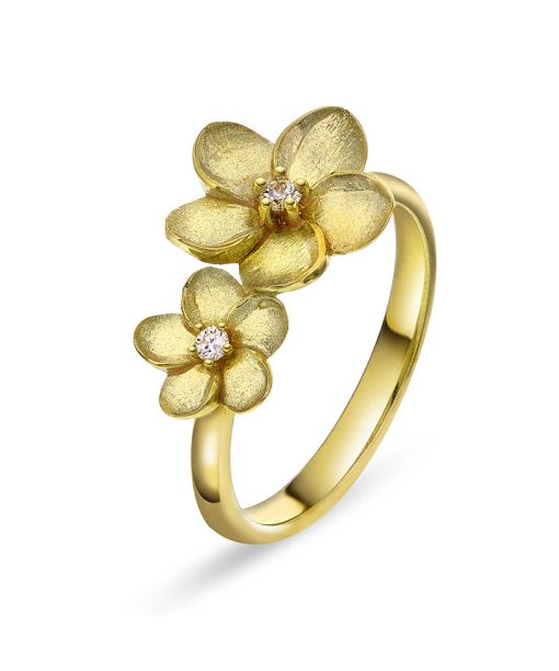 Ring i gull med diamant 0,05 WSI