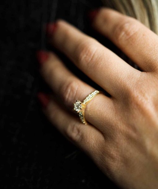 Alternative view of Superstar ring, Diamant 0.48ct (TWSI)