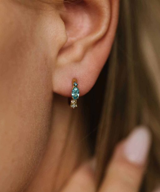 Alternative view of Gulldia Signatur Øreringer i sølv med zirkonia