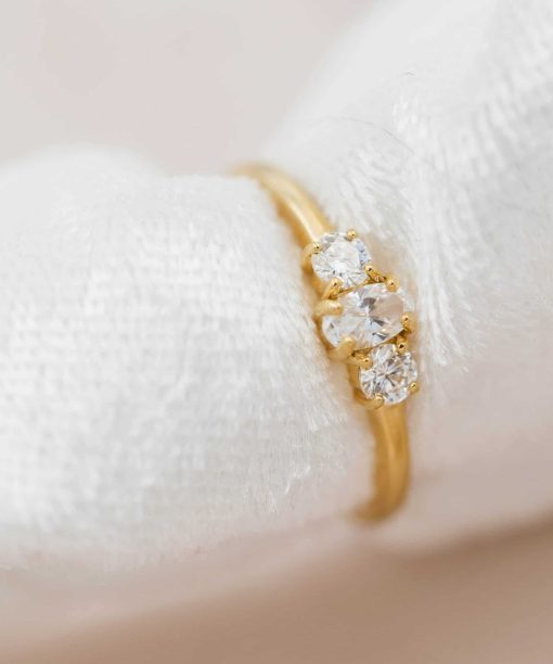 Alternative view of Gulldia Signatur Ring i sølv med zirkonia