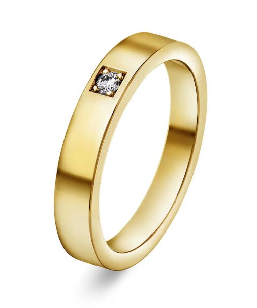 Alliansering i Gult Gull, Delta, 0,07 ct TWSI