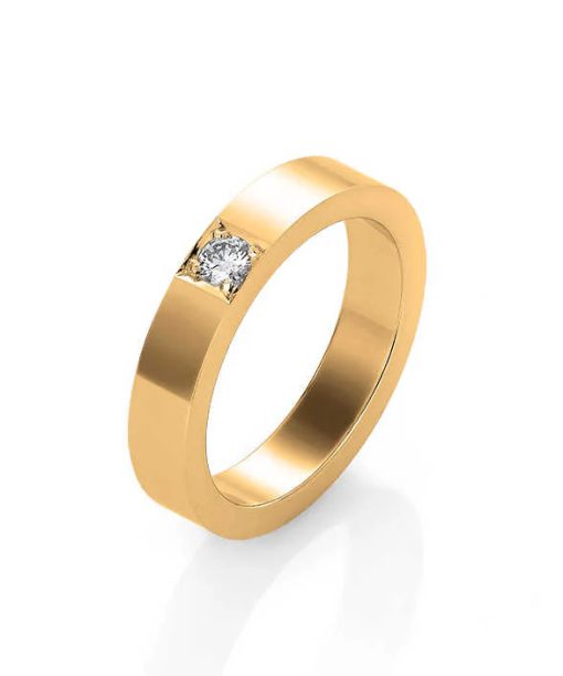 Alliansering i Gult Gull, Delta, 0,10 ct TWSI