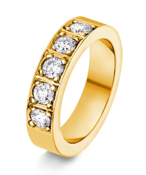 Alliansering i Gult Gull, Delta, 1,00 ct TWSI