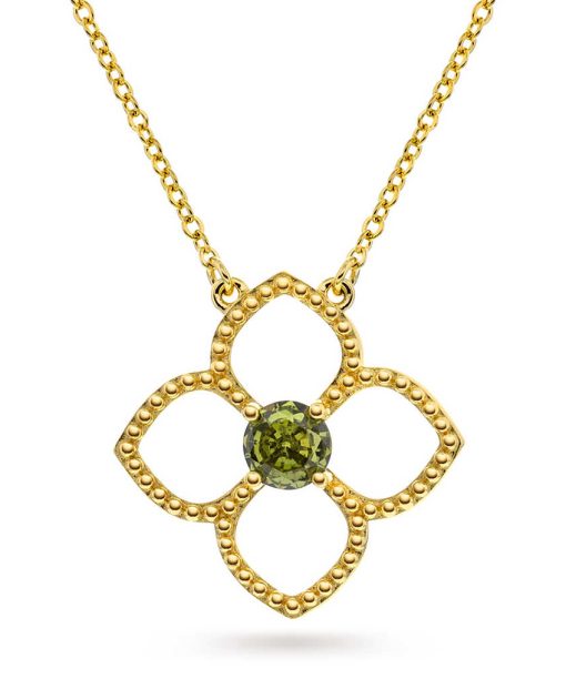 Ava smykke i sølv med oliven zirkonia