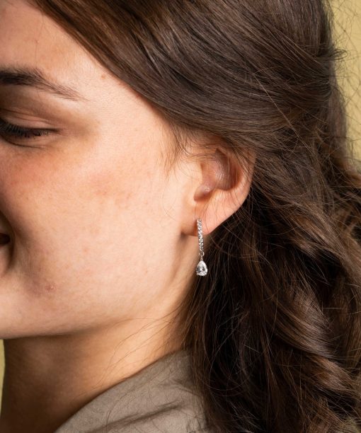 Alternative view of Fiji øredobber i sølv m/zirkonia