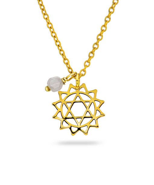 Hjertechakra smykke i sølv, rosenkvarts