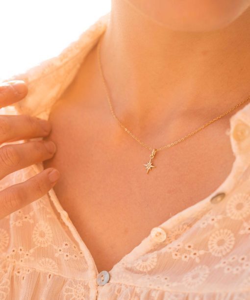 Alternative view of Guiding Star smykke sølv, rosenkvarts