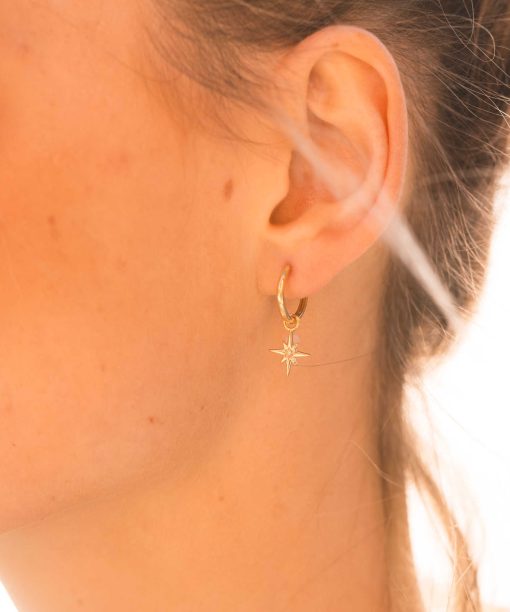 Alternative view of Guiding Star øreringer sølv, rosenkvarts