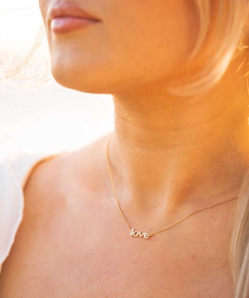 Alternative view of Love smykke i sølv med rosenkvarts