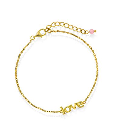 Love armbånd i sølv med rosenkvarts