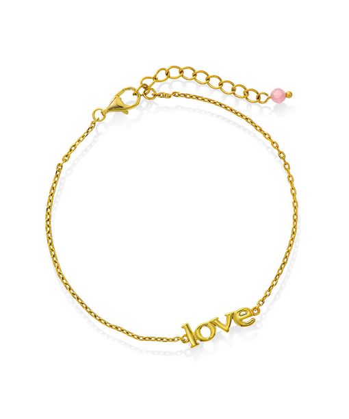 Love armbånd i sølv med rosenkvarts