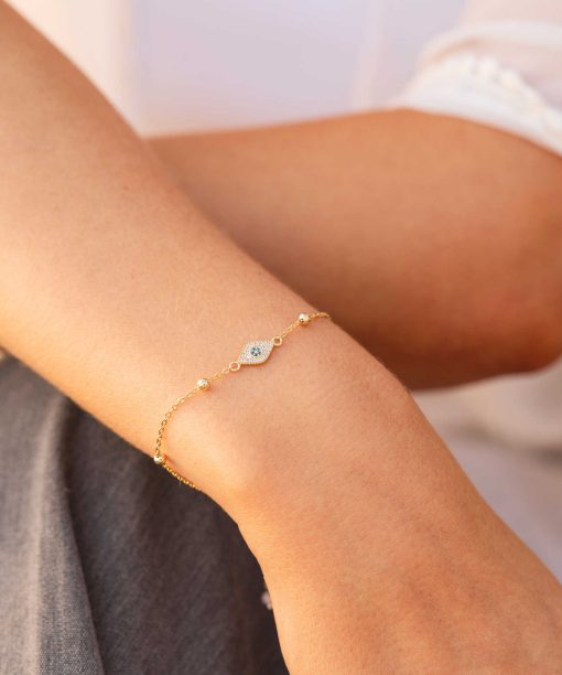 Alternative view of Protection armbånd i sølv, rosenkvarts