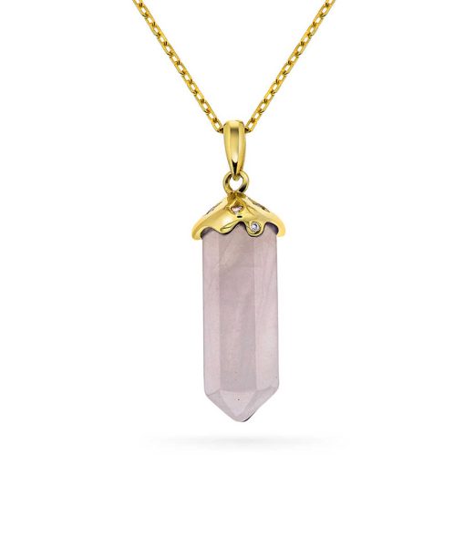 Intuition pendelsmykke sølv, rosenkvarts