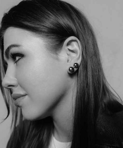 Alternative view of Fusion øredobber i sølv, 10 mm