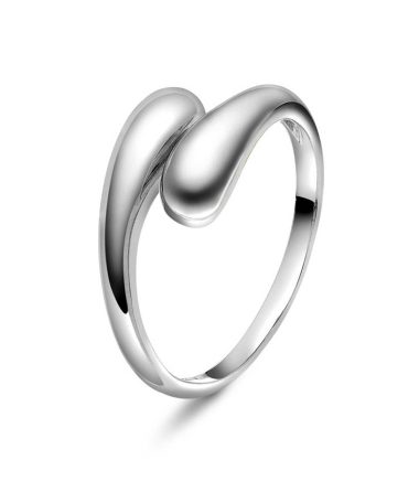 Edge ring i sølv, justerbar