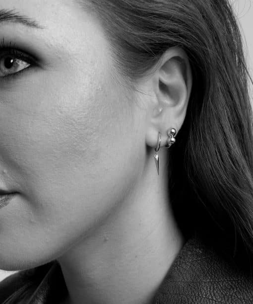 Alternative view of Viper øredobber i sølv