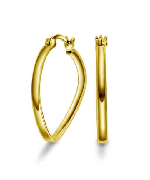 Peach øredobber i sølv, small