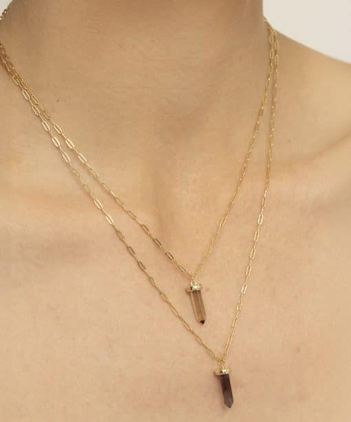 Alternative view of Guidance pendelsmykke sølv, røykkvarts