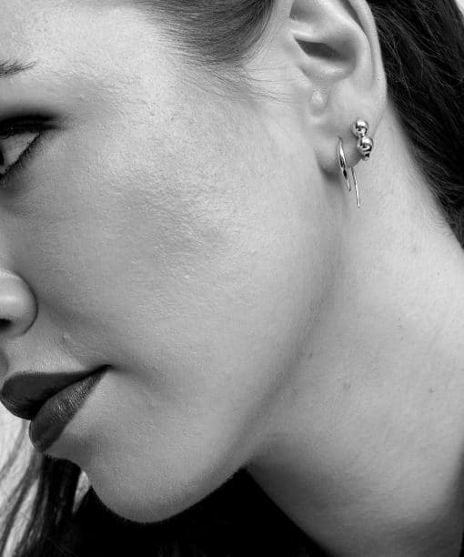 Alternative view of Bela øreringer i sølv