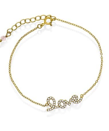 Bright love armbånd i sølv med zirkonia