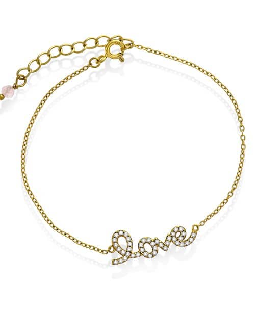 Bright love armbånd i sølv med zirkonia