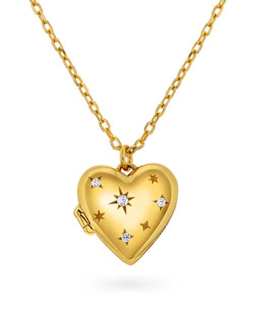 Memories medaljong i sølv, hjerte