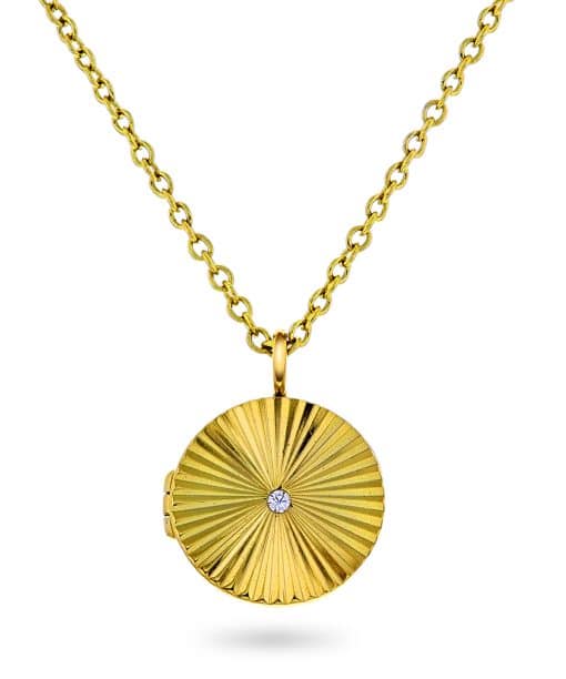 Purpose medaljong i sølv, rund