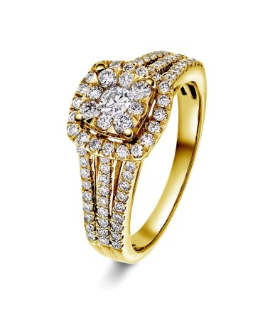Christophersen Gult Gull Ring 0,90 ct WSI