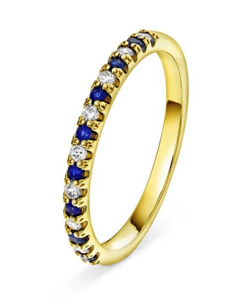 Ring i gull med diamant 0,12 ct WSI