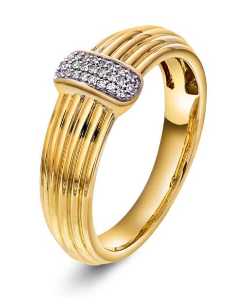 Ring i gull med diamant 0,05 ct WSI