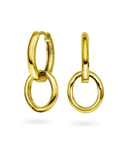 Hin dobbel hoop i forgylt 925 sølv