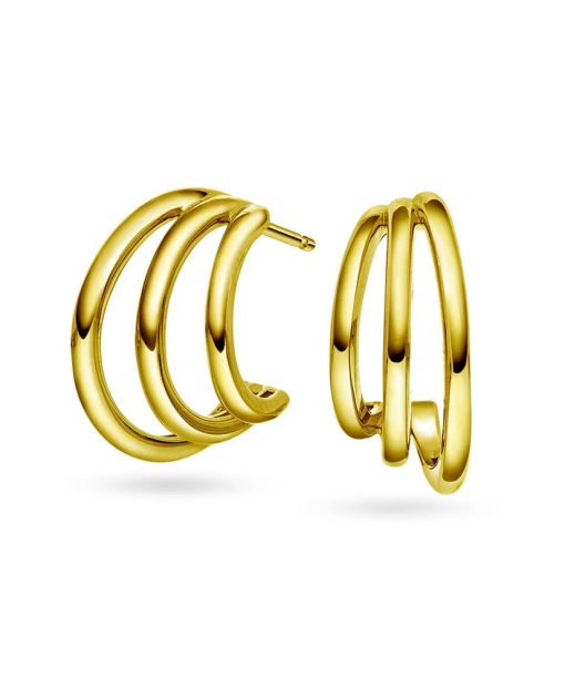 Wrap øredobber i forgylt 925 sølv