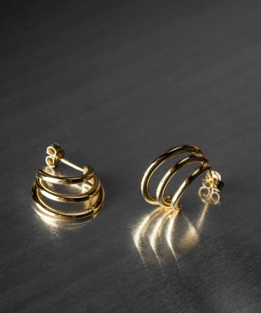 Alternative view of Wrap øredobber i forgylt 925 sølv