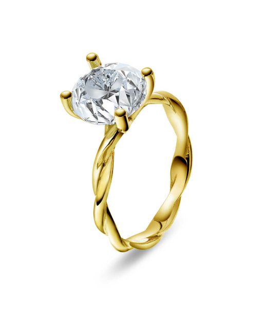 Ring i gull  med bergkrystall