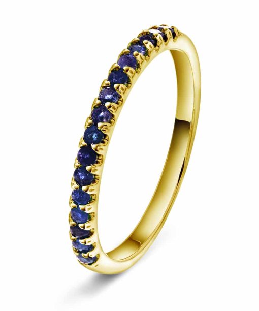 Rekkering i gull, 16 Safirer