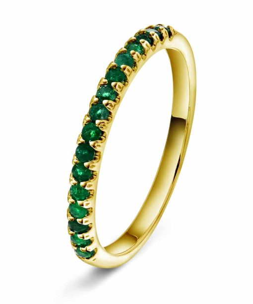 Rekkering i gull, 16 Smaragder