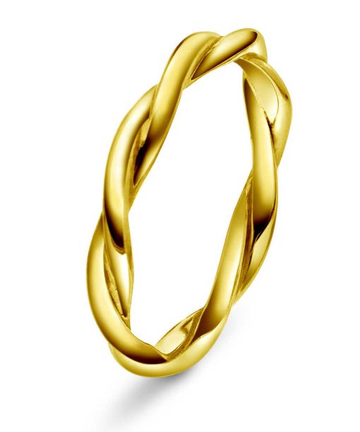Ring i gull tvunnet