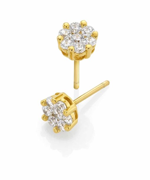 GD Brud Forgylt ørepynt i sølv med zirkonia