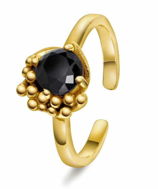 Halo ring i sølv, justerbar