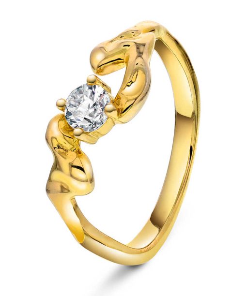 Shapes by Gulldia Sparkle ring i sølv med zirkonia