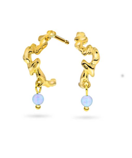 Shapes by Gulldia Sparkle øredobber i sølv med blå opal