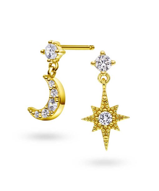 Shapes by Gulldia Star øredobber i sølv med zirkonia