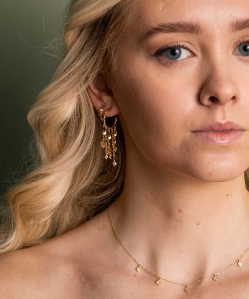 Alternative view of Shapes by Gulldia Boho øredobber i sølv med perle