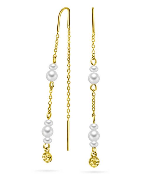 Shapes by Gulldia Fairy øredobber i sølv med perler