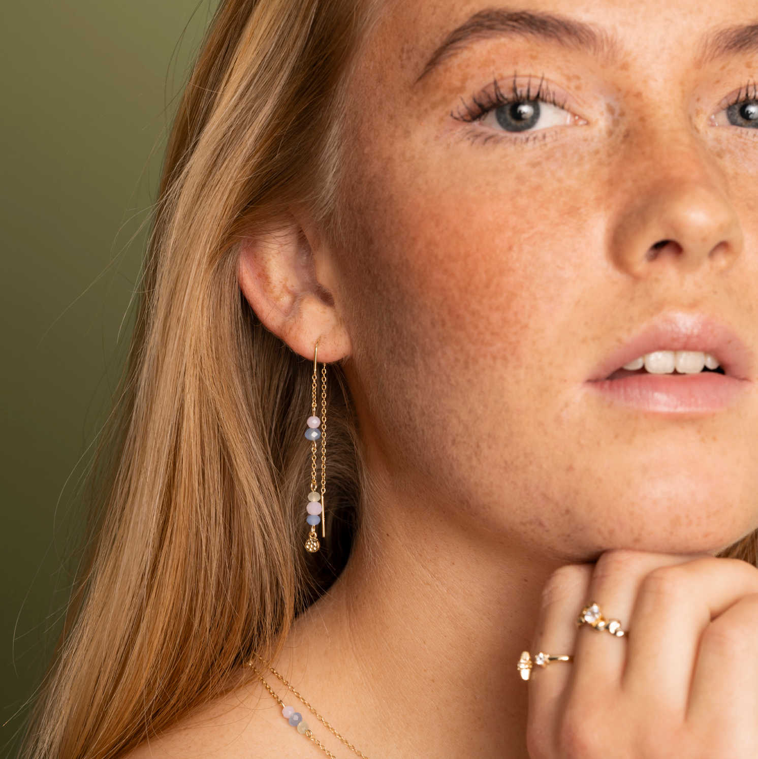 Shapes by Gulldia Fairy øredobber i sølv med krystall - Bilde 4