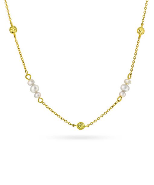 Shapes by Gulldia Fairy smykke i sølv med perler